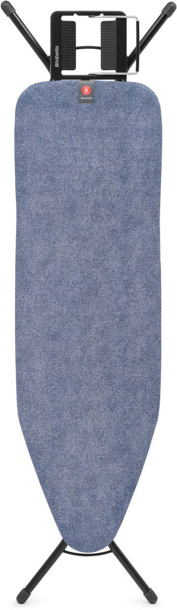 Brabantia planche à repasser b - pour fer - 124 x 38 cm - bleu denim