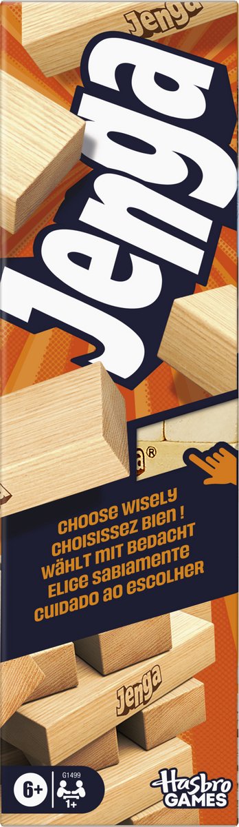 Hasbro gaming jenga nouvelle édition avec jeu de société de dés numérique officiel +6.