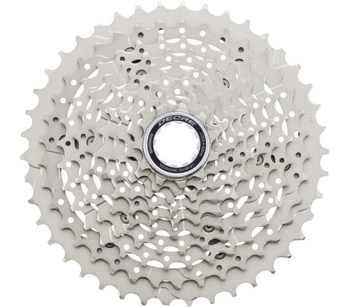 Shimano Cassette 10 Speed ​​Deore CS-M4100-A Emballage 11-42T-Silver-Workplace