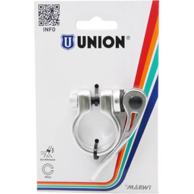 Collier de tige de selle Union à dégagement rapide 28,6 argent