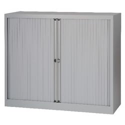 Armoire à portes roulantes soudée basse en acier plastique 120x43x103cm gris