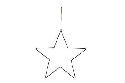 Collections naturelles pendentif fil étoile métal 38cm