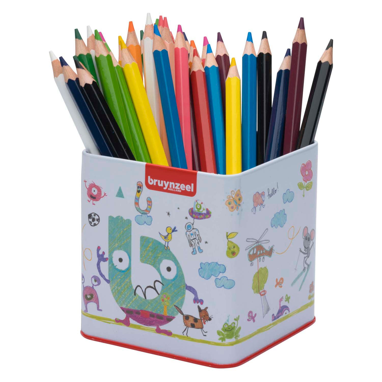 Les crayons Bruynzeel Mega colorés peuvent avec 48 couleurs