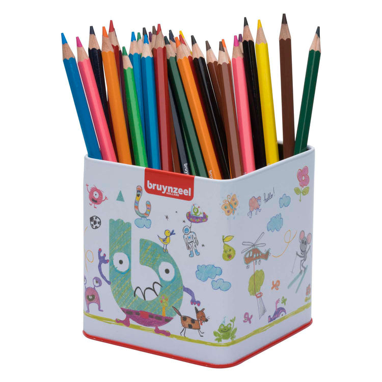 Les crayons super colorés bruynzéels peuvent avec 60 couleurs