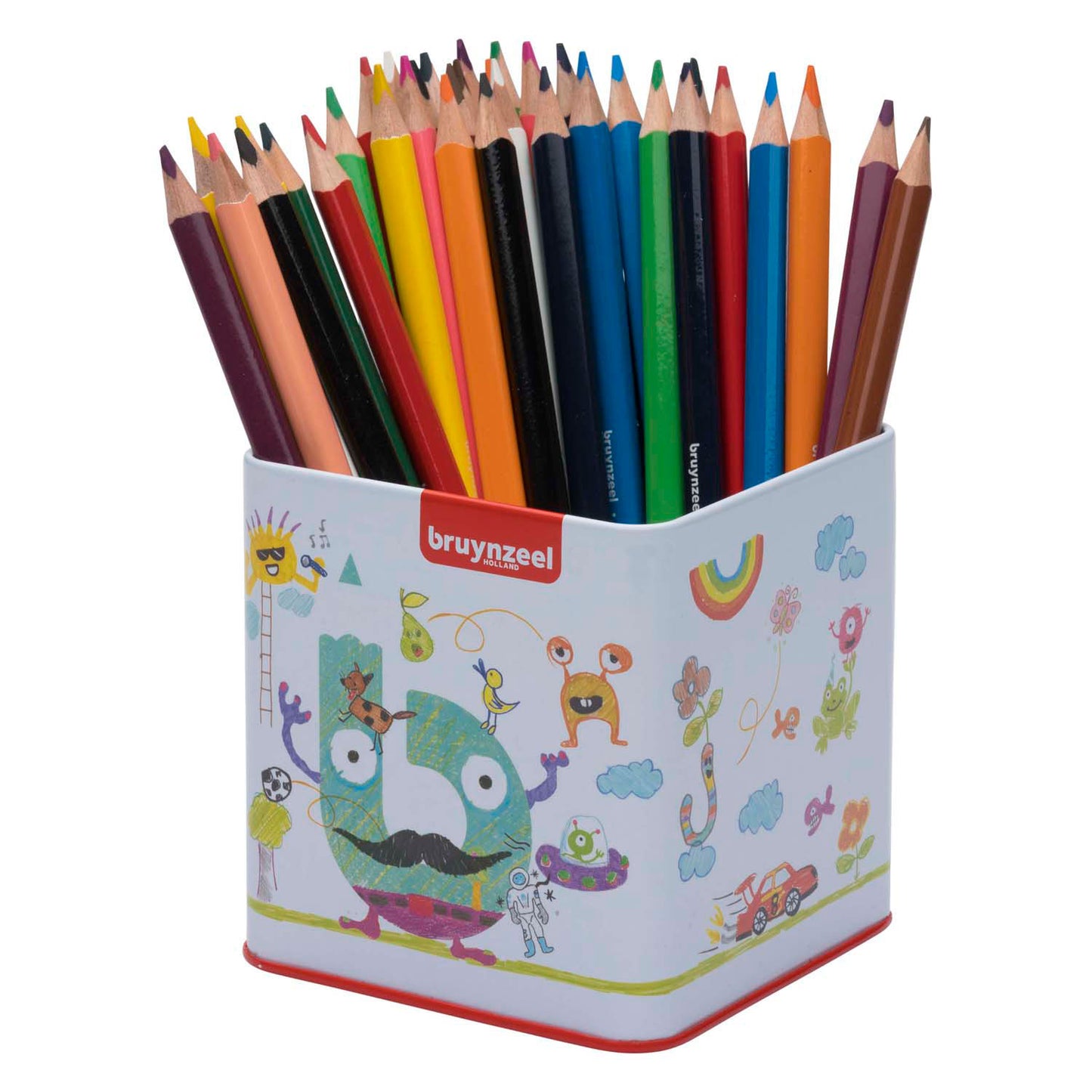 Crayons de couleur triple bruynzéel Blik avec 48 couleurs