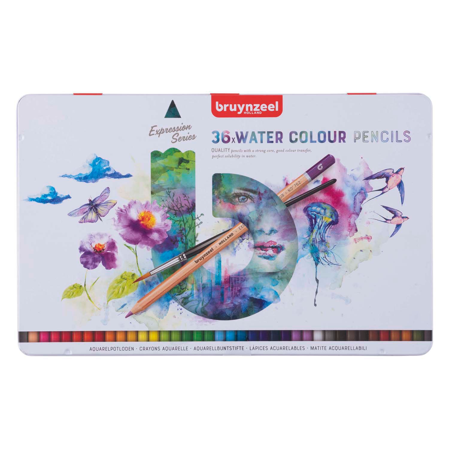 Bruynzeel Expression crayons aquarel blik 36