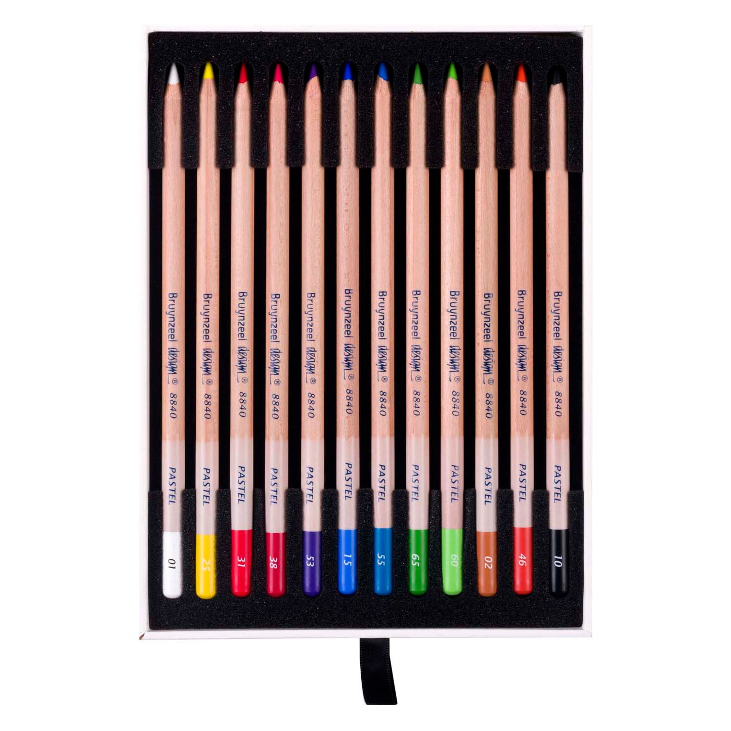 Boîte à crayon pastel de conception Bruynzeel, 12 couleurs