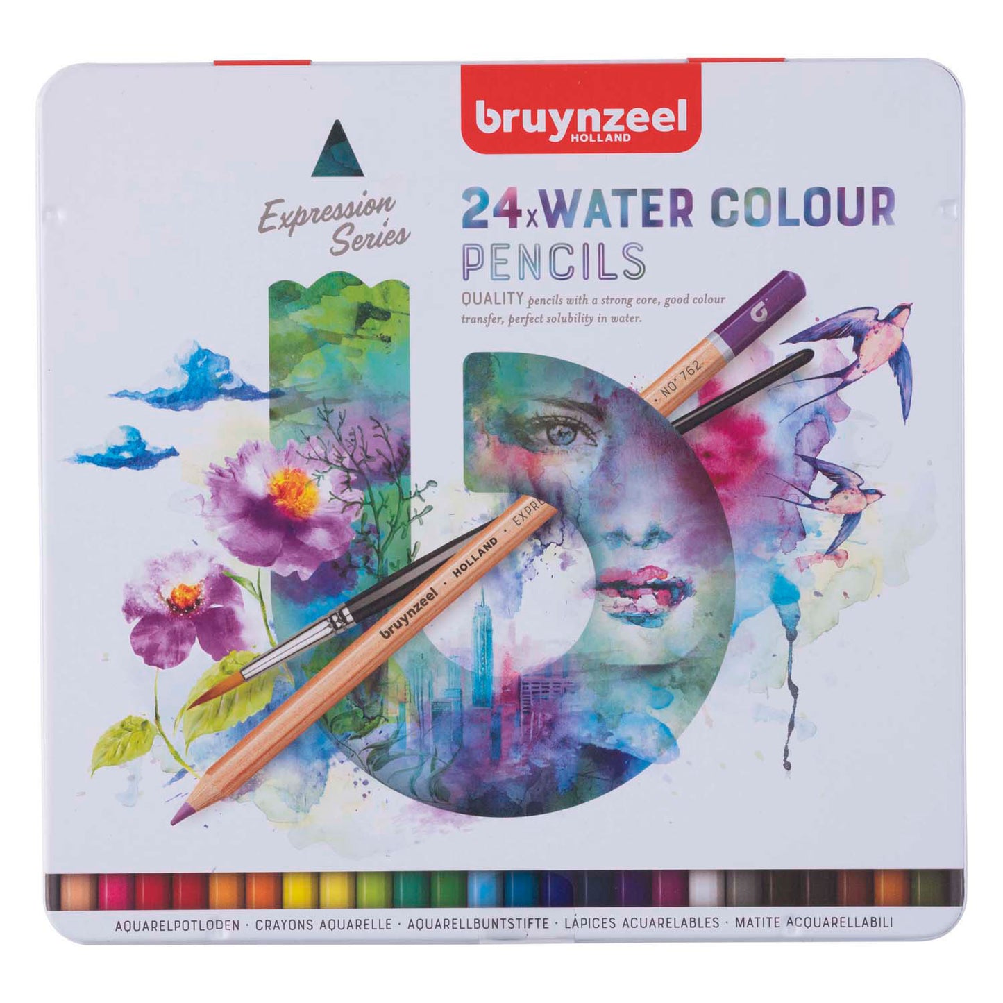 Bruynzeel Expression crayons aquarel blik 24
