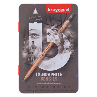 Bruynzeel Expression Graphite Crayons Blik 12