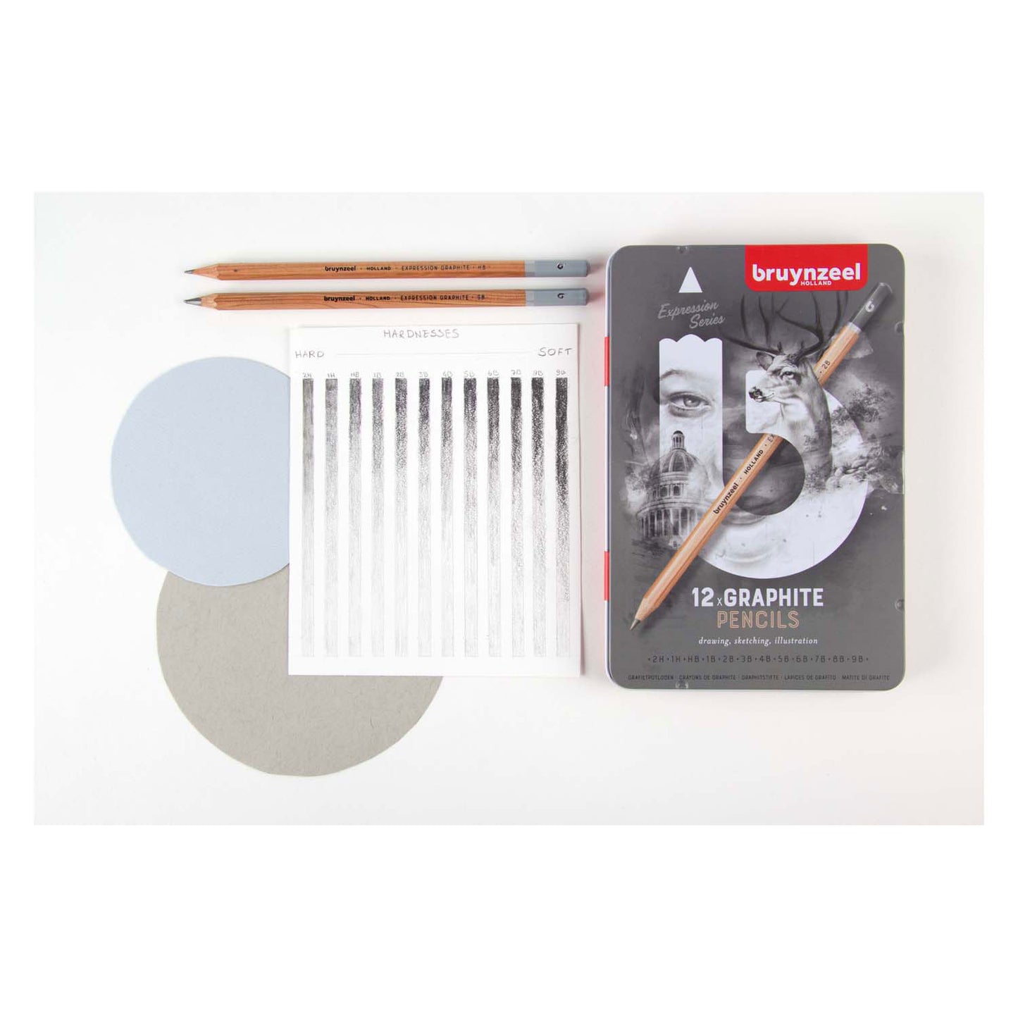 Bruynzeel Expression Graphite Crayons Blik 12
