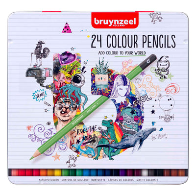 Les crayons de couleur Bruynzeel peuvent, 24 couleurs