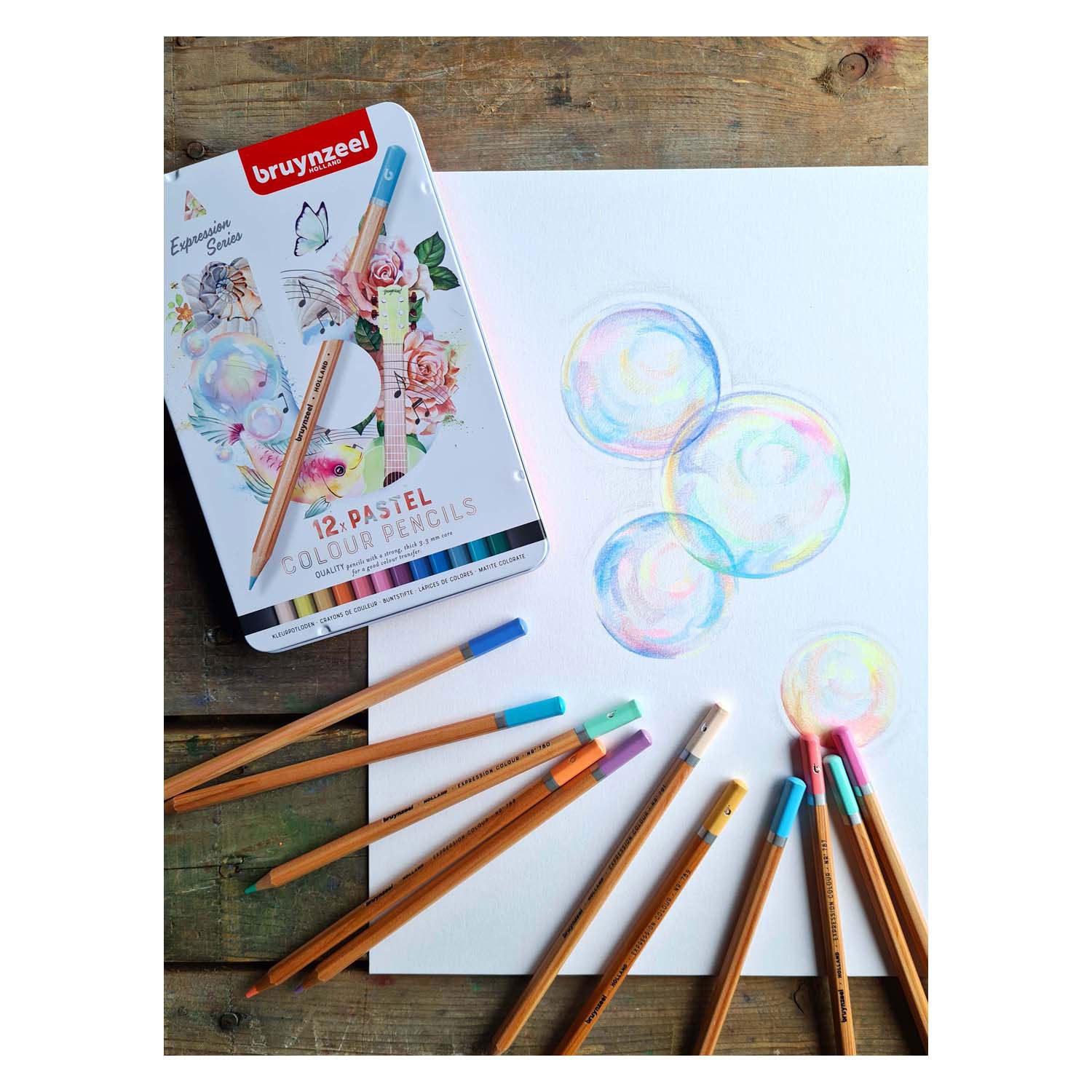 Bruynzeel Expression Couleurs pastel nuances blik 12