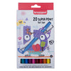 Bruynzeel Kids Super Point Felt -Tip stylos, 20 couleurs