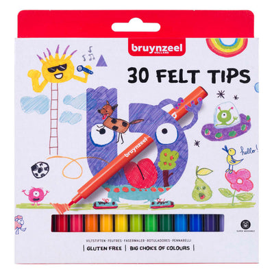 Ensemble de stylos en feutre Bruynzeel -Tip, 30 couleurs
