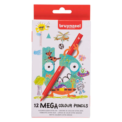 Crayons Bruynzeel Mega colorés ensemble 12