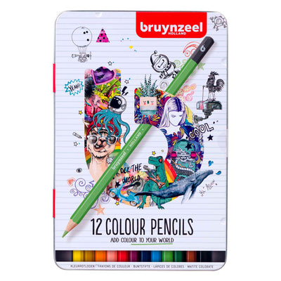 Les crayons de couleur Bruynzeel peuvent, 12 couleurs