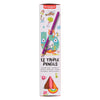 Crayons de couleur triple bruynzéel ensemble 12