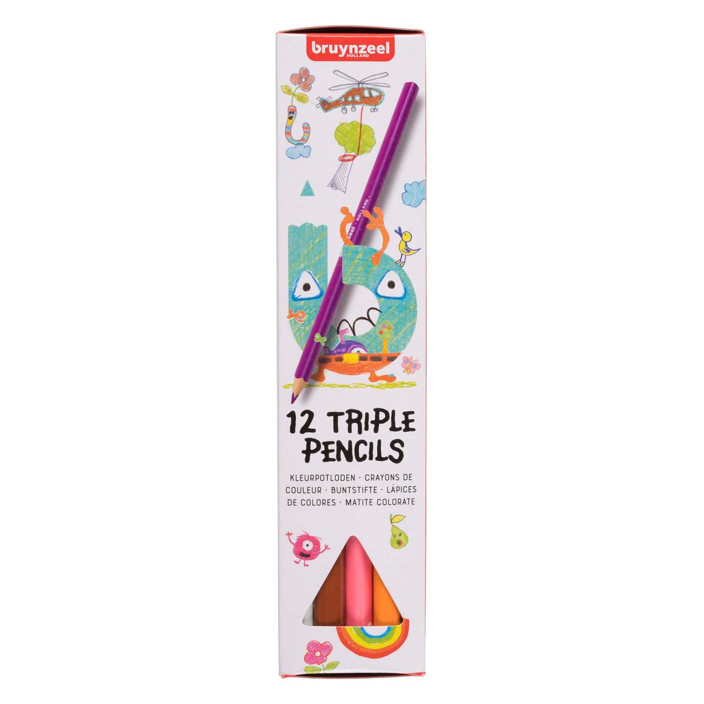 Crayons de couleur triple bruynzéel ensemble 12