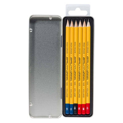 Adolescents bruynzéels burotek blik 6 crayons graphite