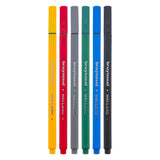 Bruynzeel Fineliner Set Basic 6 couleurs - afbeelding 1