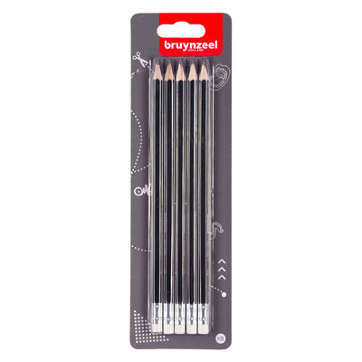Ensemble de crayons Bruynzeel Graphite, Crayons de 5 Ho avec de la gomme