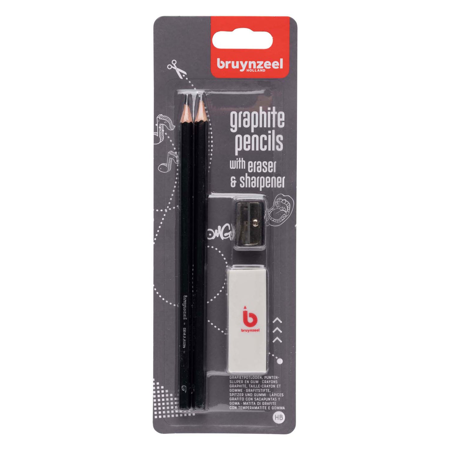 Ensemble de crayons Bruynzeel Graphite, 4dlg.