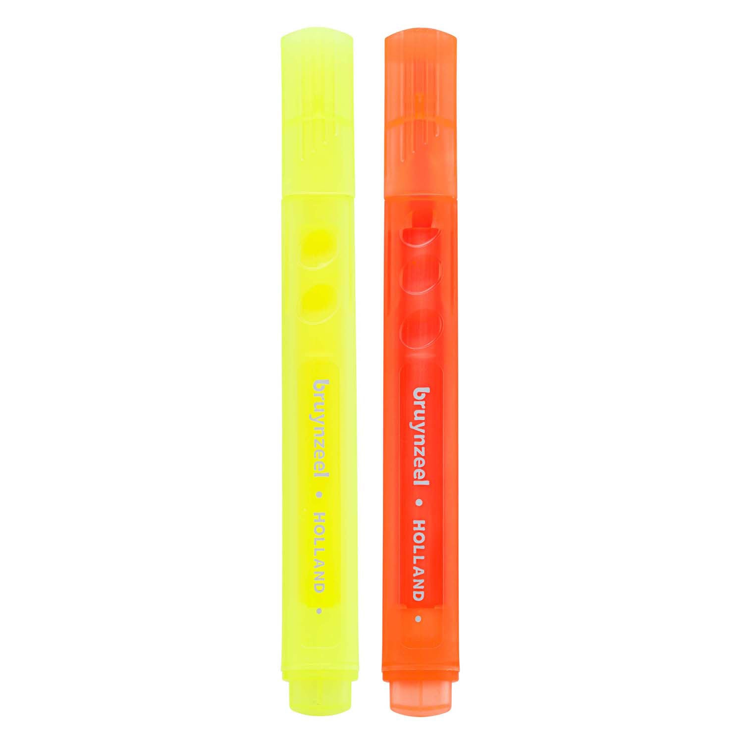 Bruynzeel marquants stylos ensemble 2 couleurs - jaune et orange