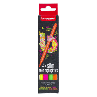 Bruynzeel marquants stylos étroits ensemble 4 couleurs