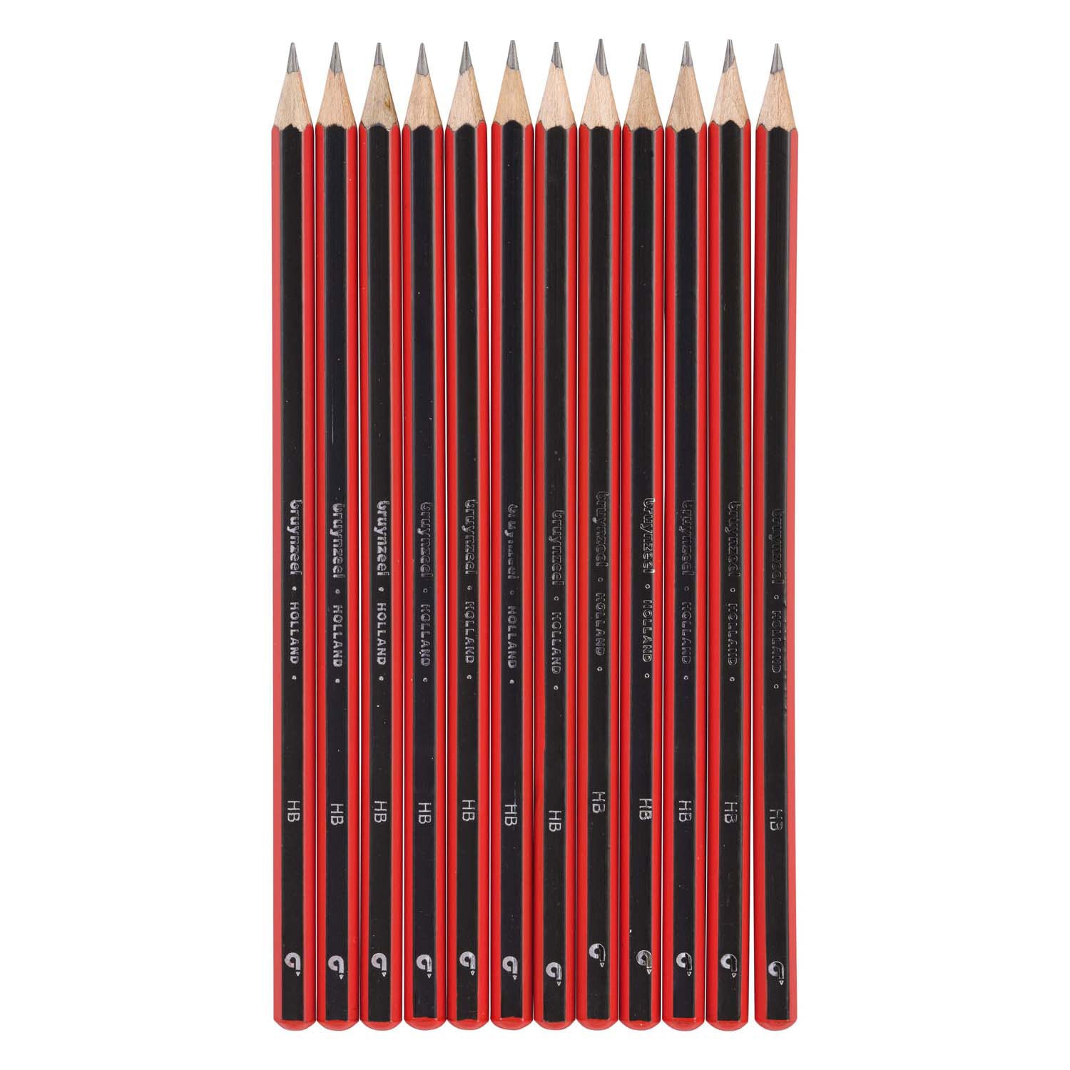 Bruynzeel hb crayon graphite noir rouge