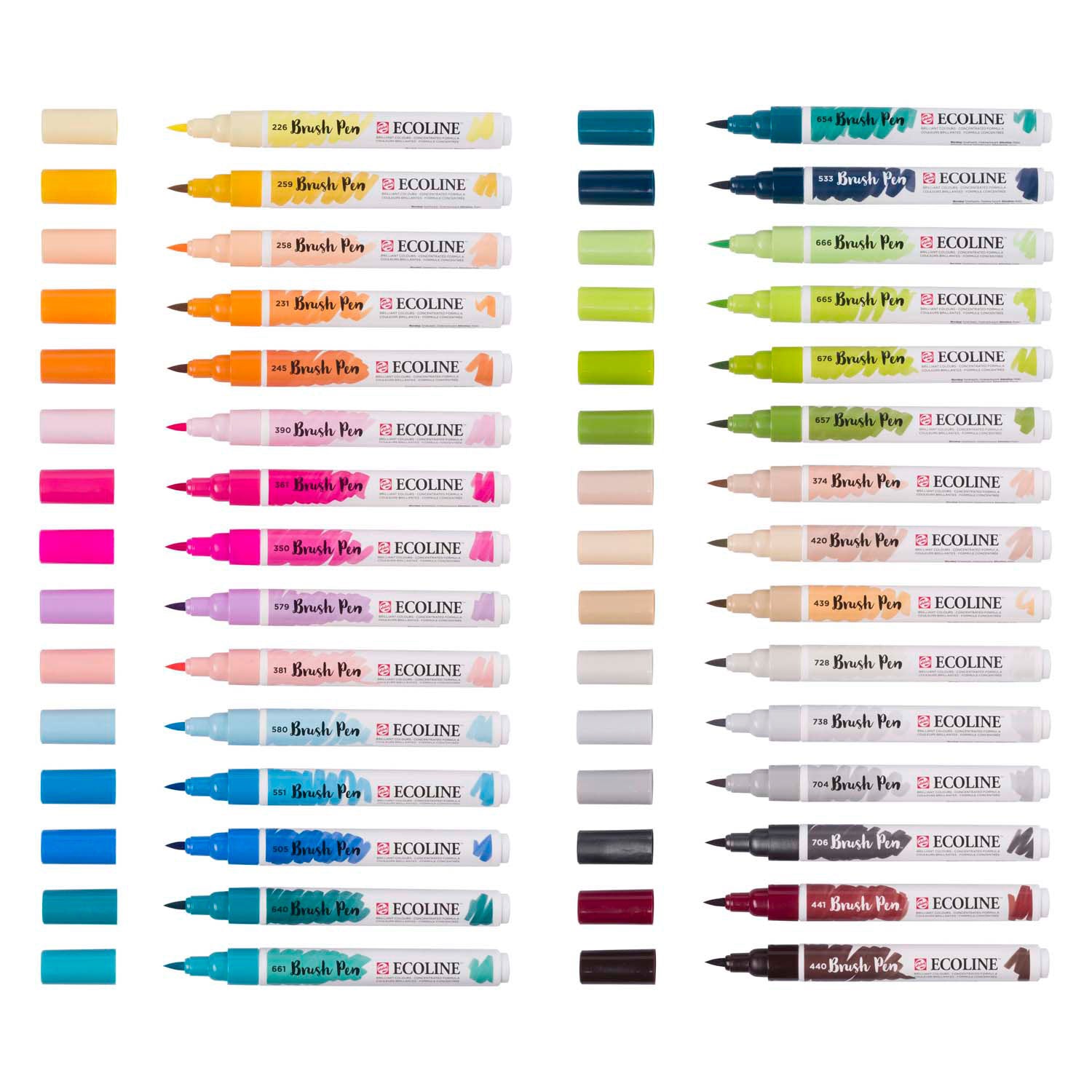 Bruynzeel Ecoline Brush Brush Set supplémentaire, 30 couleurs