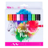 Bruynzeel Ecoline Brush Brush Pen Set transparent, 10 couleurs
