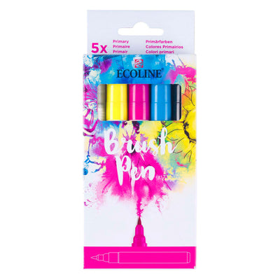 Bruynzeel Ecoline Brush Brush Pen primaire, 5 couleurs