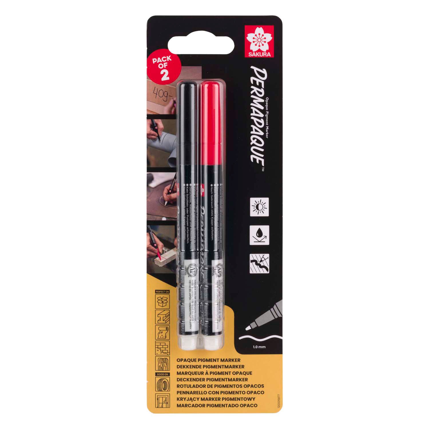 SAKURA PERMAPAQUE FINE SET, NOIR ET ROUGE