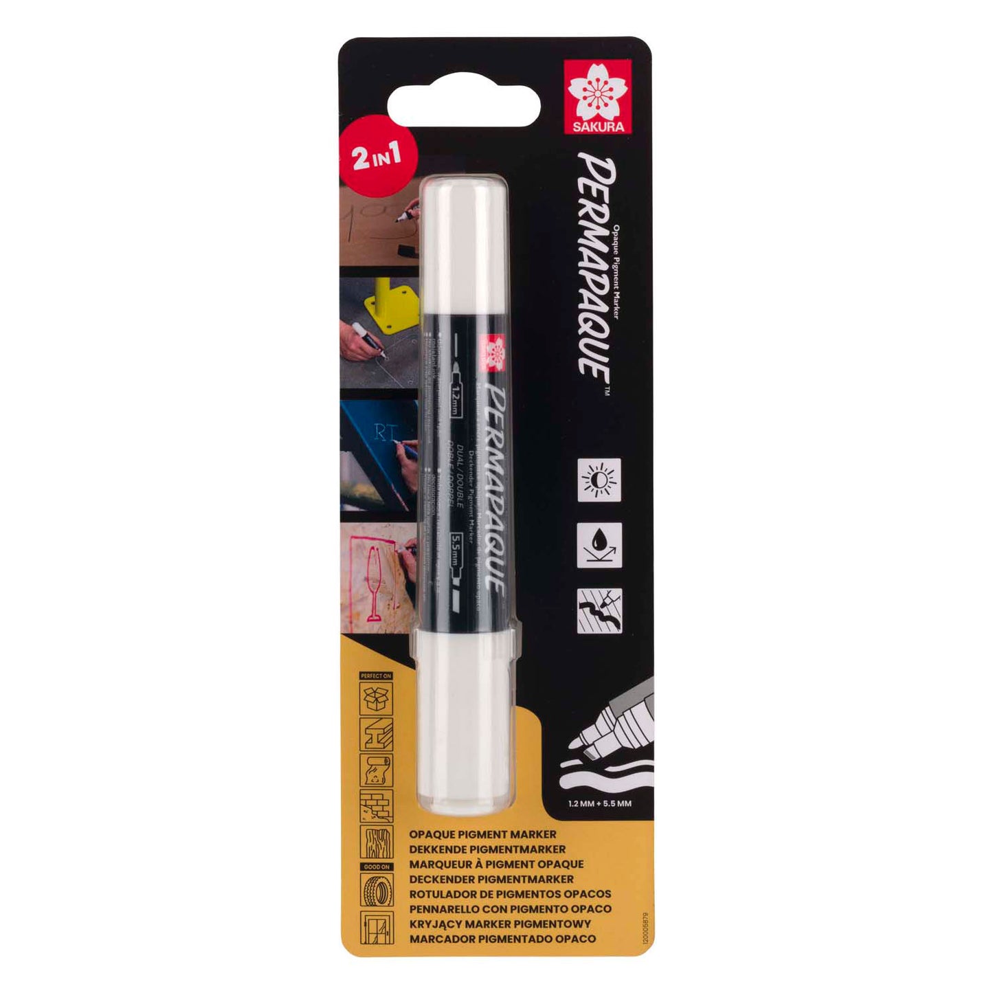 Sakura permapaque double point blanc
