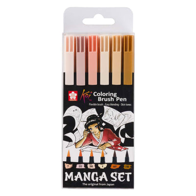 SAKURA MANGA UNIQUE COLL. à partir de 6 stylos à pinceaux à coloriage koi