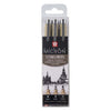 Sakura Pigma Micron Endui 3 Fineliners Black 08-10-12 large