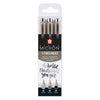 Sakura Pigma Micron 05 Fineliner Set, 3 stylos, gris noir