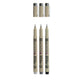 Sakura Pigma Micron 05 Fineliner Set, 3 stylos, gris noir