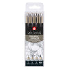 Sakura Pigma Micron Fineliner Set, 4 tailles, gris de refroidissement léger