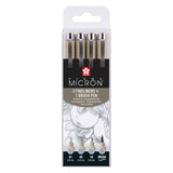 Sakura Pigma Micron Fineliner Set, 4 tailles, gris de refroidissement léger - afbeelding 2