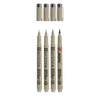 Sakura Pigma Micron Fineliner Set, 4 tailles, gris de refroidissement léger