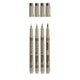 Sakura Pigma Micron Fineliner Set, 4 tailles, gris de refroidissement léger