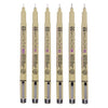 Sakura Pigma Micron Pouche 6 Fineliners Black