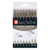Sakura Pigma Micron Fineliner Set 8 Pen. (clair) gris refroidissant