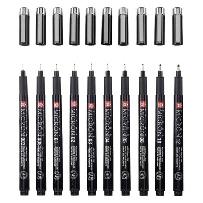 Sakura Pigma Micron Black Edition Set et Pole libre, 10e