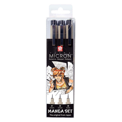 Sakura Collection de mangas unique de 3 Pigma Micron Pennen ZW.