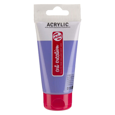 Talens art création tube de peinture acrylique 75 ml ultramarine violetl