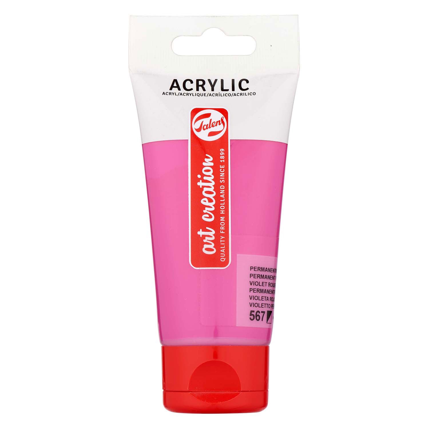 TALENS ART CRÉATION TUBE PEINTURE acrylique 75 ml Violet rouge permanent