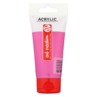 TALENS ART CRÉATION TUBE PEINTURE acrylique 75 ml Violet rouge permanent