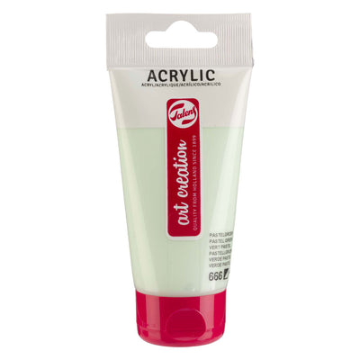 TALENS ART CRÉATION TUBE PEINTURE ACRYLIQUE 75 ml pastel vert 666
